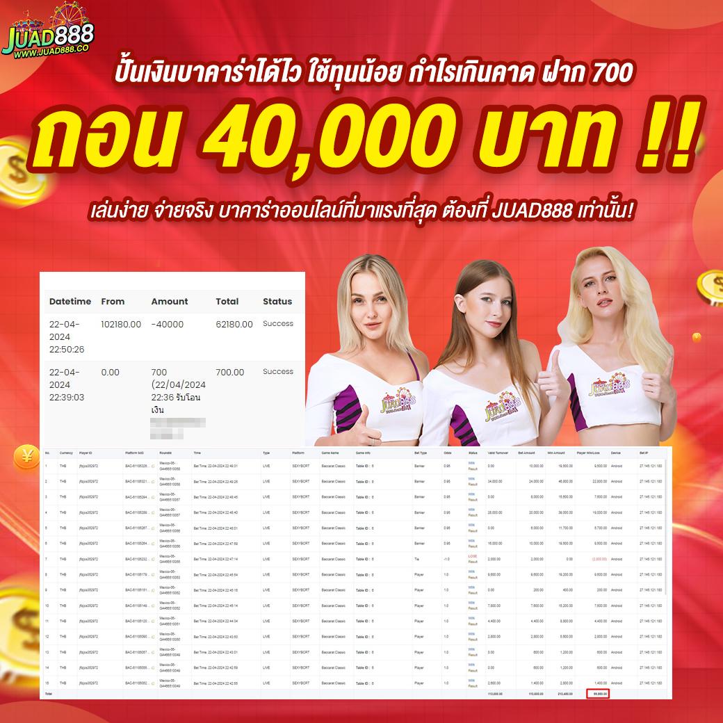 โบนัสแจกและฟรีเครดิต