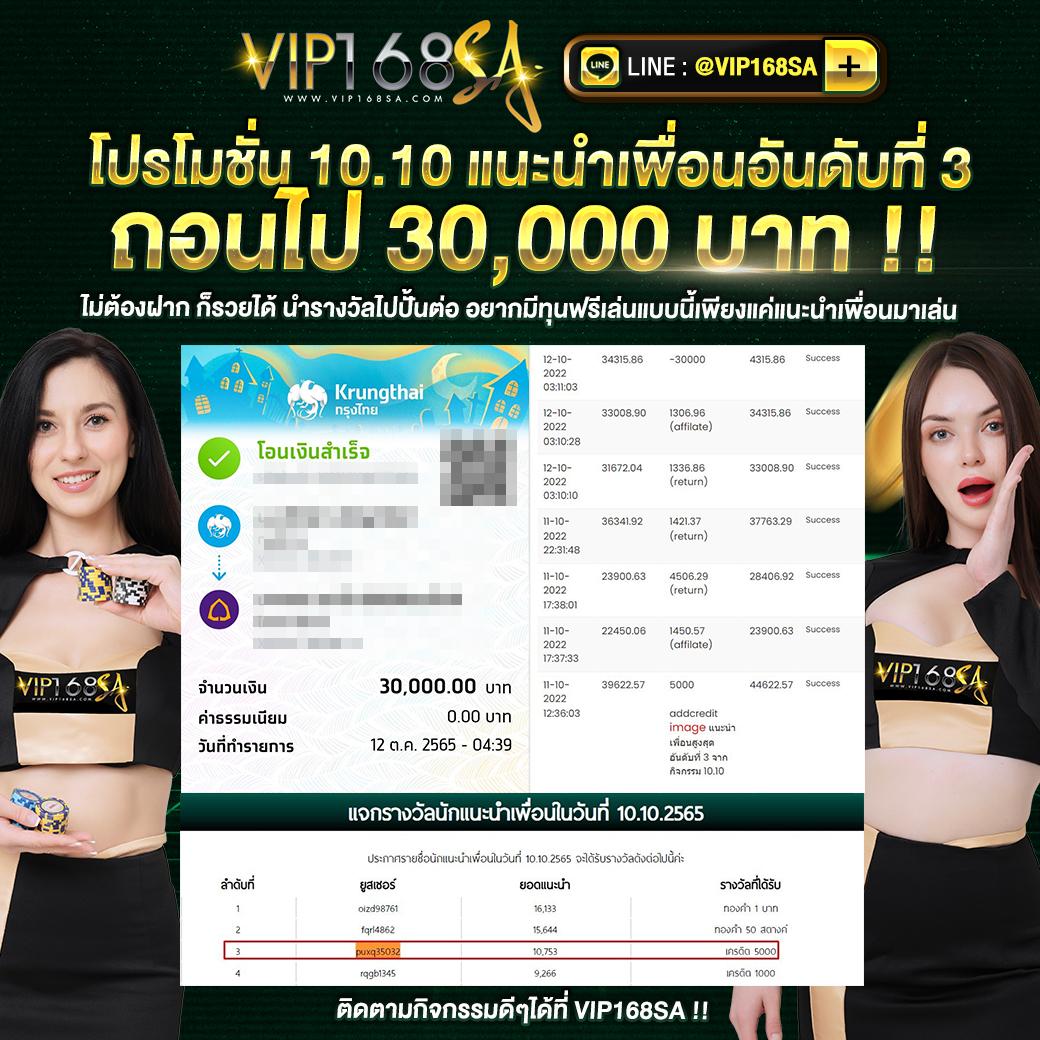 1. เครดิตฟรี 188 ที่แจกให้